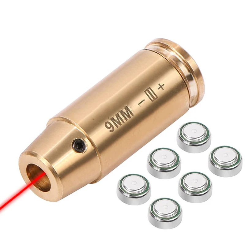 

Vector Optics 9MM Cartridge Red Laser Bore Brass 9MM Bore Boresighter Output Power 1-5mw