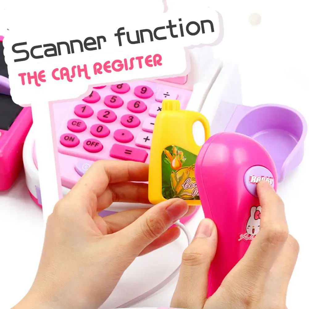 Детский симулятор кассового аппарата калькулятор касса с микрофоном и звуками