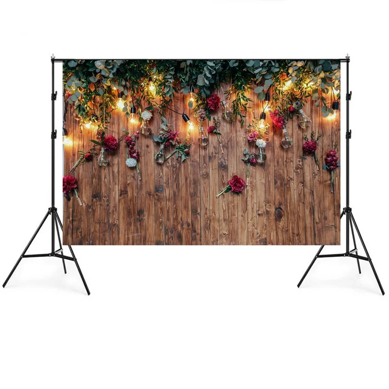 Nitree винил Подставки для фотографий фон с деревянным полом текстура детских