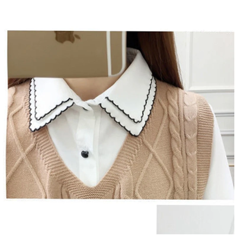 

Stripey Sweater Stripey Crochet Set Clothes Women Chunky Sweater Goth Shirt Kawaii Black Turtleneck Argyle Sweater