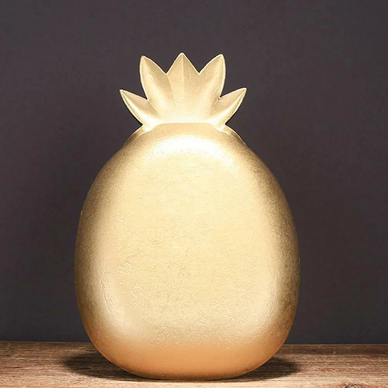 Деревянный лист ананаса Форма золотой поднос коробка для хранения ювелирных