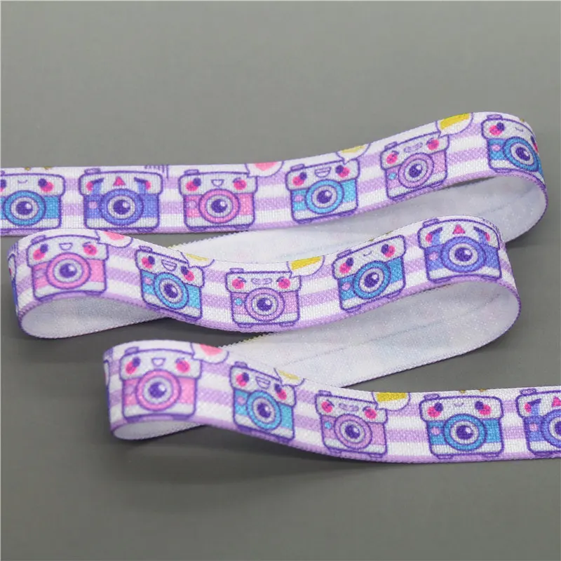 DUWES 5/8inch 5yards car washing Coconut fruit printed Fold Elastic FOE stretch ribbon hairbow headwear headband DIY OEM E5788 | Дом и сад