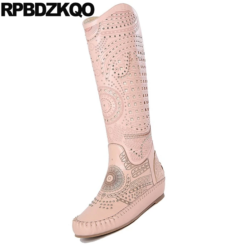 Розовый Скрытая осень 2021 натуральная кожа с вырезами ботинки на меху круглый