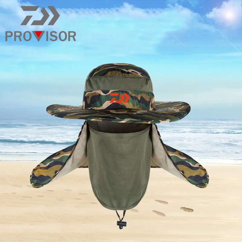 

2020 Man Cap Daiwa Fishing Sun Hat Camouflage Foldable Outdoor Climbing Fisherman Hat UV Protection Sunshade Hat