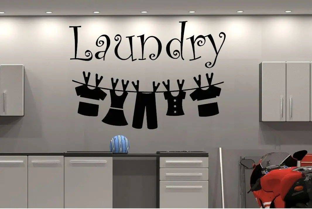 

Laundry room vinyl decal art quote wall sticker laundry room decoration balcony window stickers laundry shop wall art decals xy4
