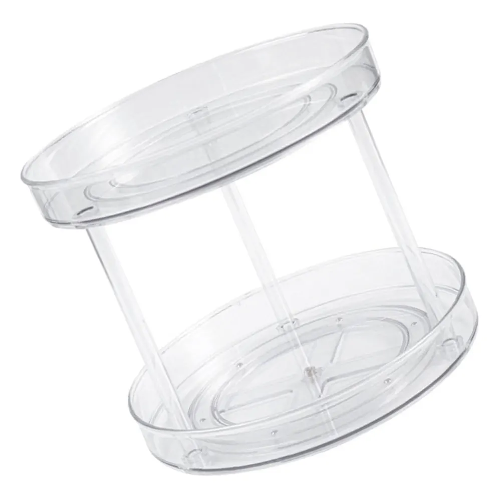 

1pc Household Rotary Storage Rack Kitchen Spice Bottle Container (Transparent)