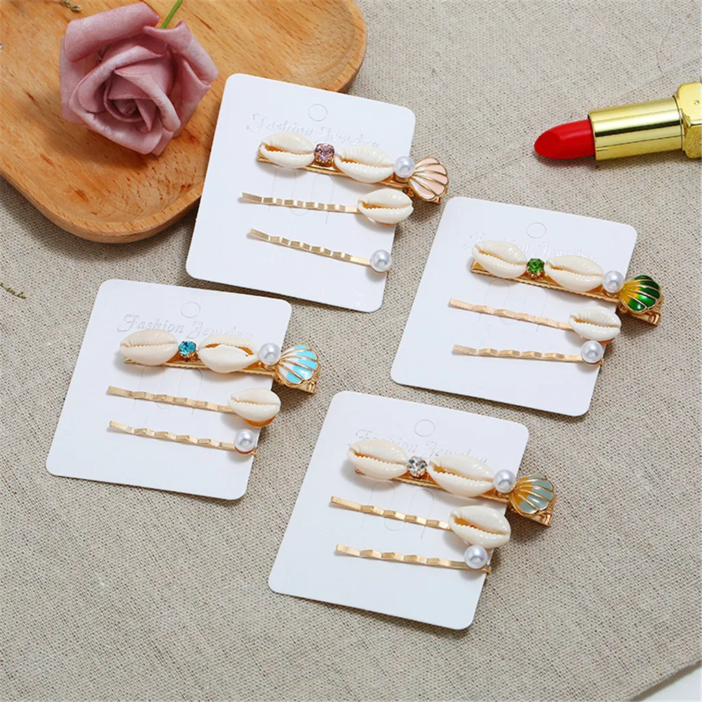 Корейский простой лук любовь цветок Жемчуг Шпилька Набор хорошая текстура и