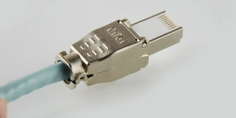 Металлический сетевой модуль с экранированной хрустальной головкой соединитель