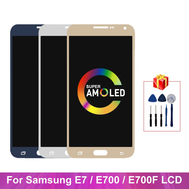 Super AMOLED для Samsung Galaxy E7 E700 ЖК дисплей сенсорный экран дигитайзер в сборе Запчасти