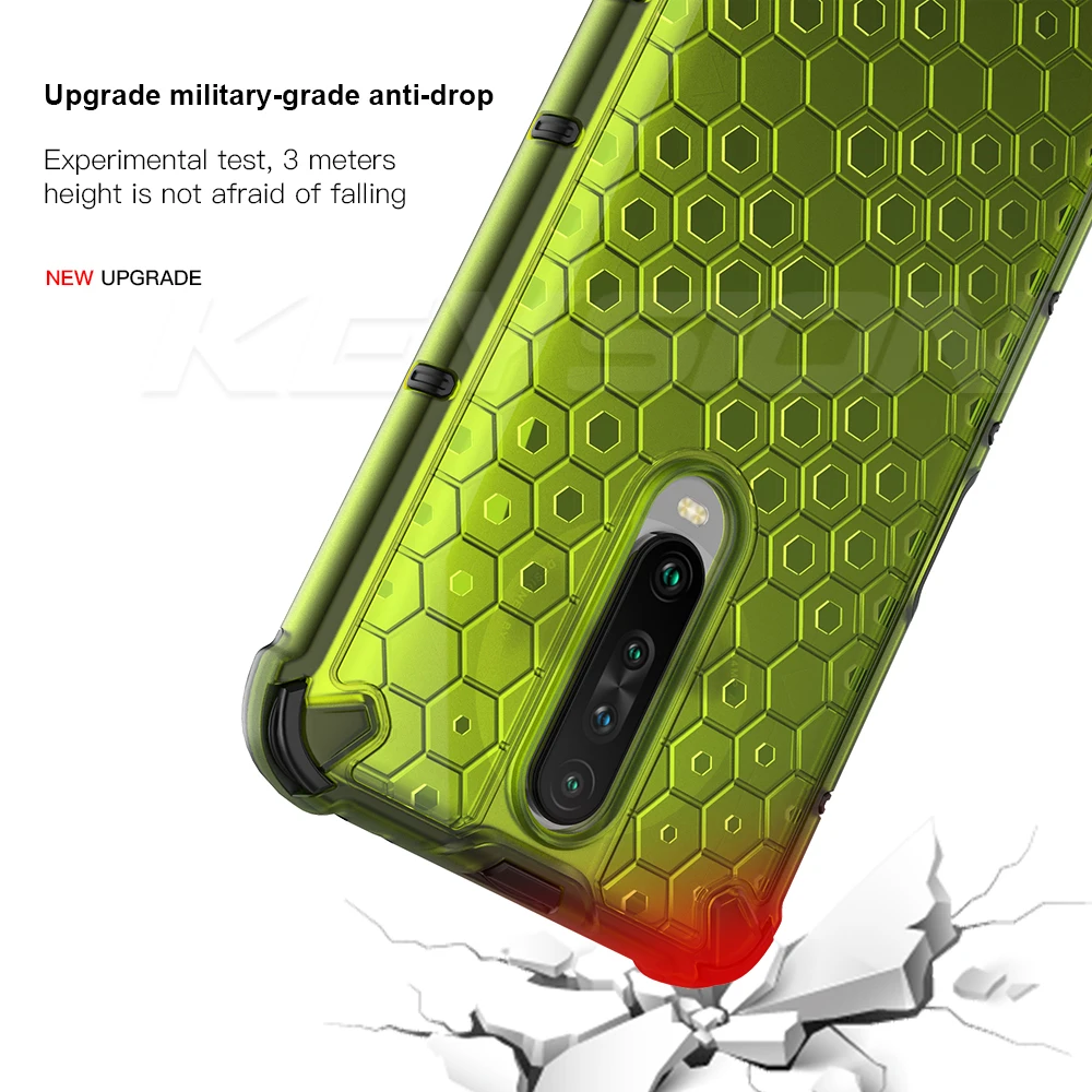 KEYSION Shockproof Case for Redmi K30 K30 Pro 5G K20 Note 8 Pro 8T 8A 7 Honeycomb Phone Cover for Xiaomi Mi 9T Mi 9 Lite CC9 Pro