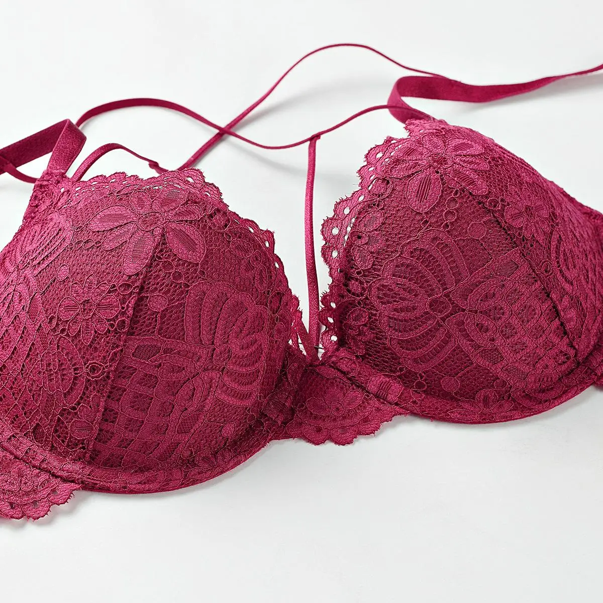 Комплект женского кружевного нижнего белья из бюстгальтера пуш-ап с чашкой 3/4 |