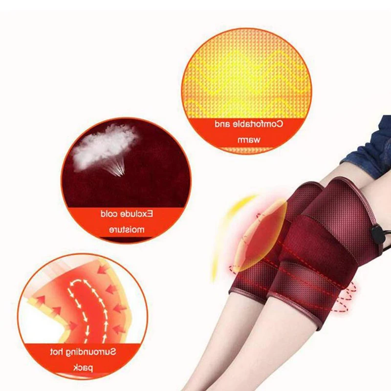 Online Listrik Lutut Pad Brace Wrap Bergetar Isi Ulang Bantalan Pemanas Pengunjung Terapi Wrap Arthritis Pain Relief Massager