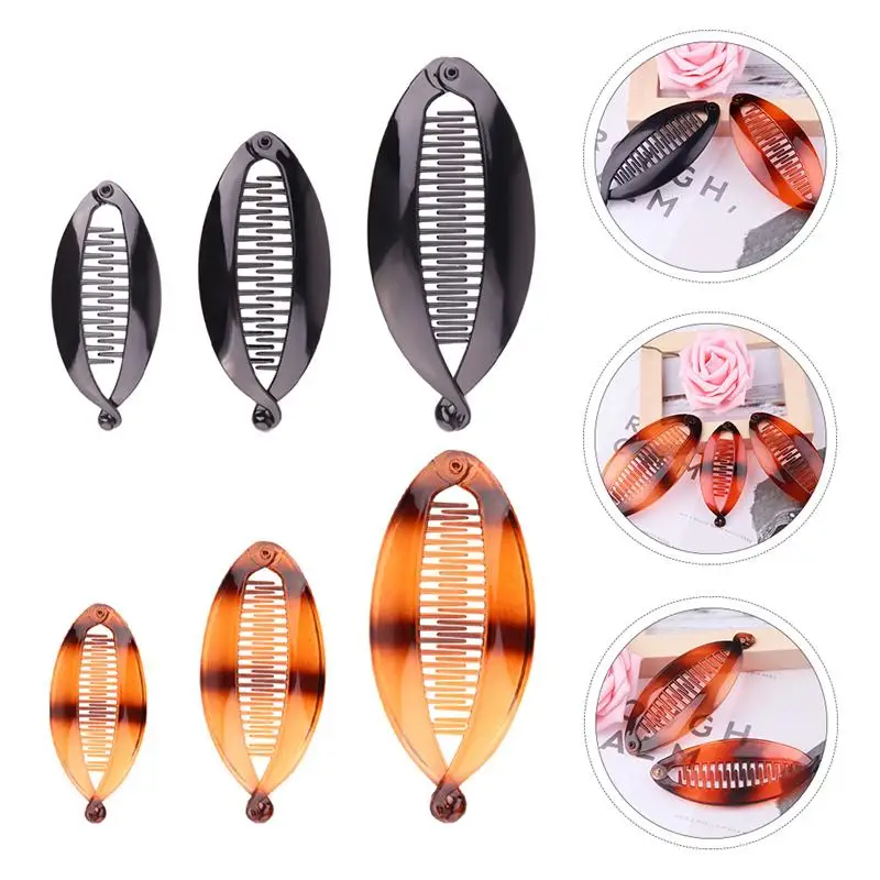 

1 Set Hair Clips Useful Good Durable Fine Ponytail Holder Clip Hair Grip Clips Banana Hair Comb