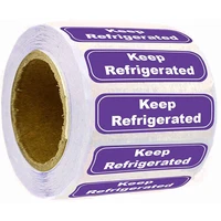 purple keep refrigerated stickers waterproof 1 5 inch fluorescent rectangle labels refrigerated stickers 500 adhesive labels