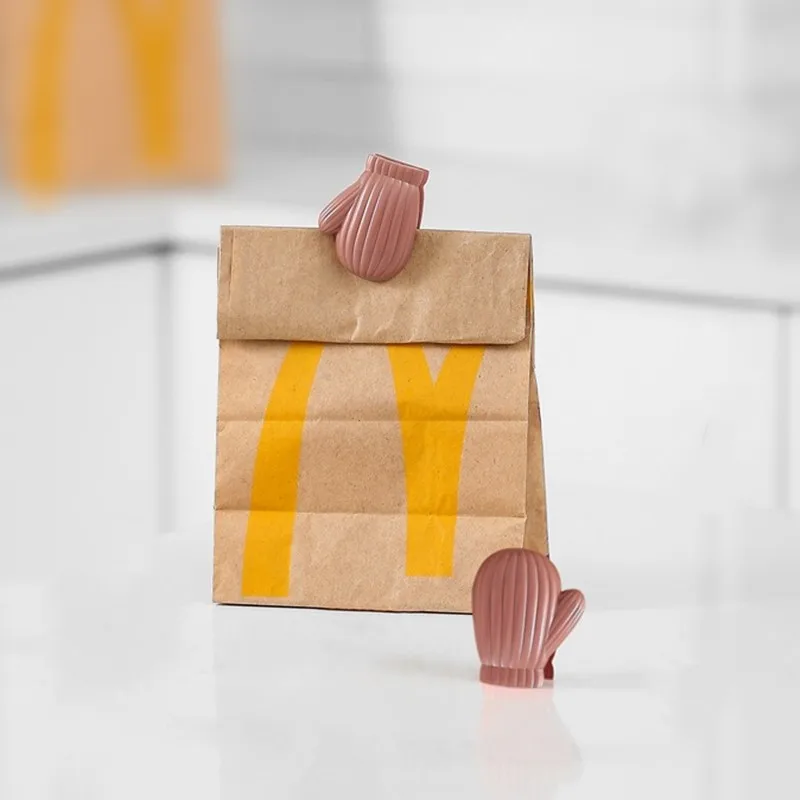 2 шт. многофункциональный мешок с клипами перчатки моделирование Еда закуски