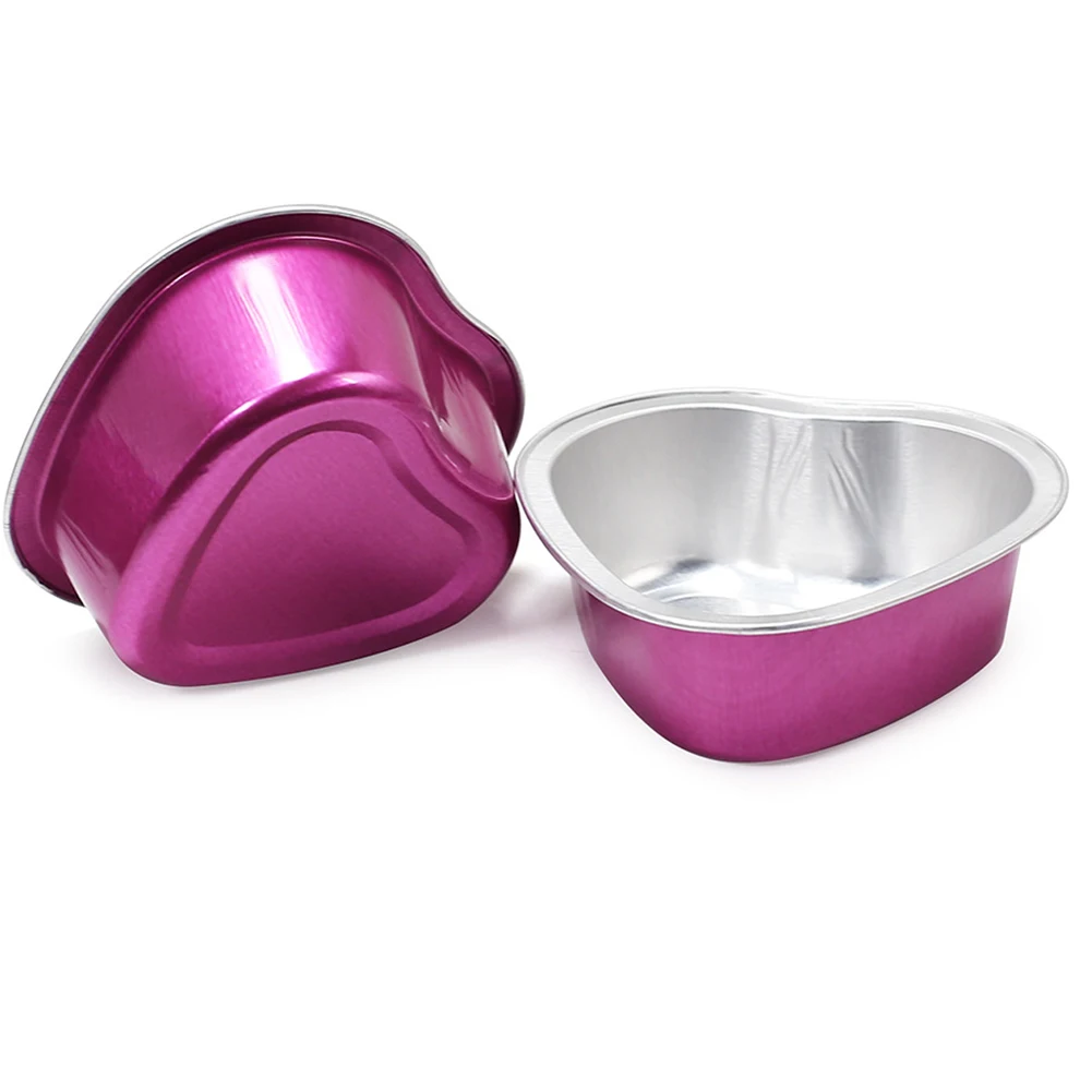 10 шт. чаша для воска в форме сердца розового цвета расплавления из алюминиевой