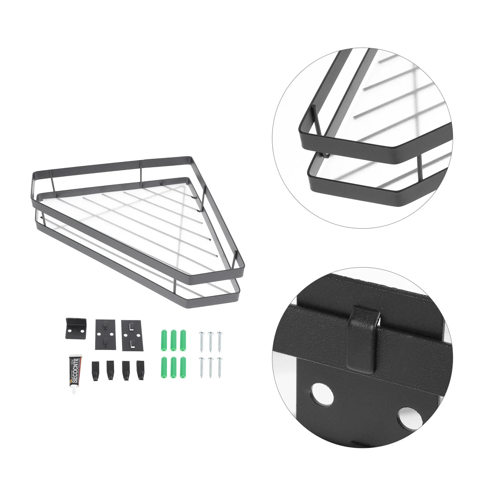 

1 шт. многофункциональный бытовой держатель для хранения, металлический кронштейн для хранения в спальне