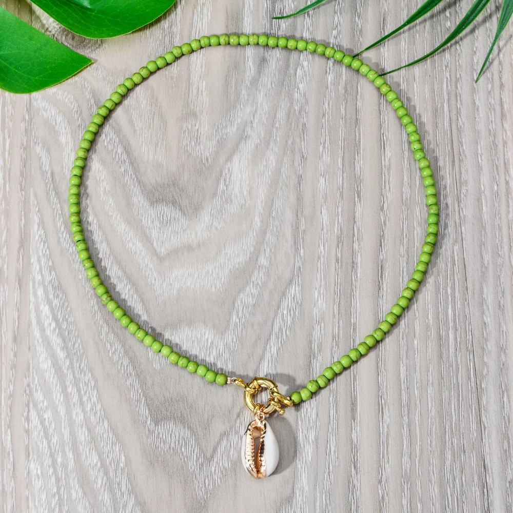 Очаровательные длинные ожерелья ручной работы из сплава с натуральным