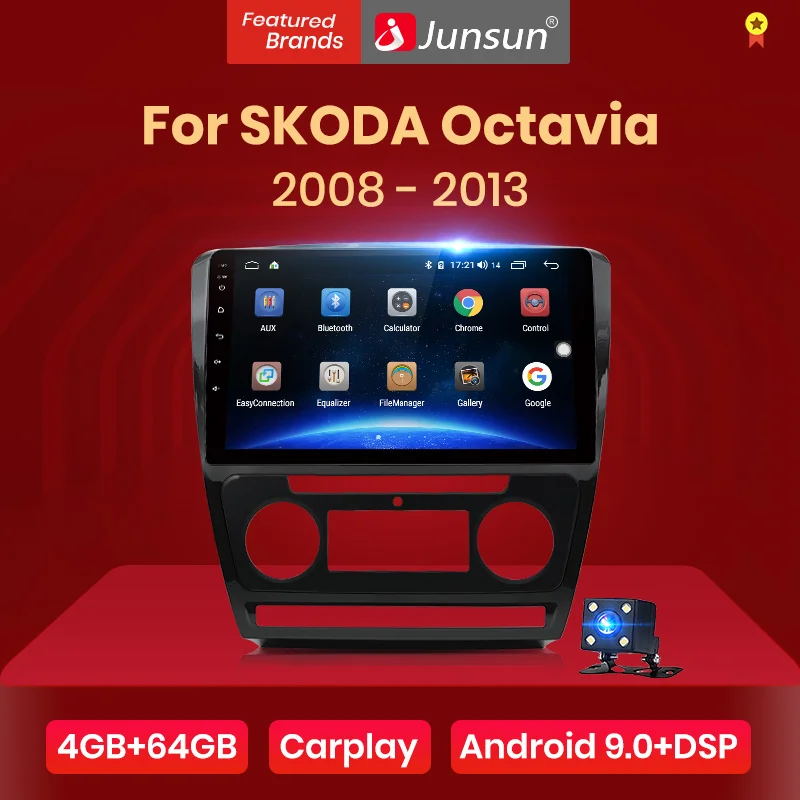 Junsun 4G+ 64G CarPlay DSP Android 8,1 автомобильный Радио Мультимедиа Стерео Аудио плеер gps 2 Din для hyundai Santa Fe 2 2006-2012 без DVD