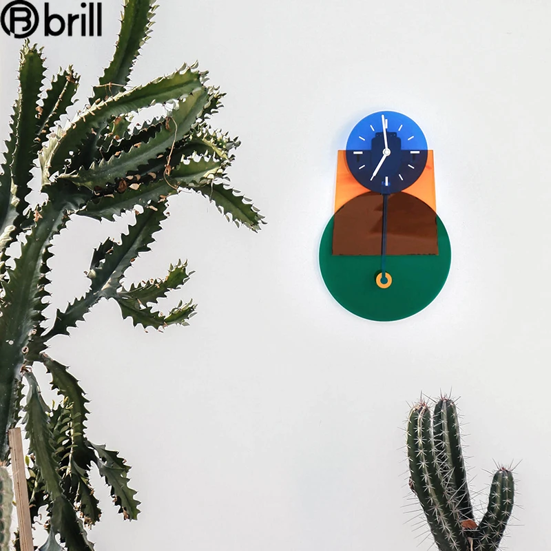 

Nordic Creative 3d Wall Clcok Acrylic Living Room Silent Bedroom Pendulum Clock Mechanism Clocks Wall Home Decor Design Gift 50