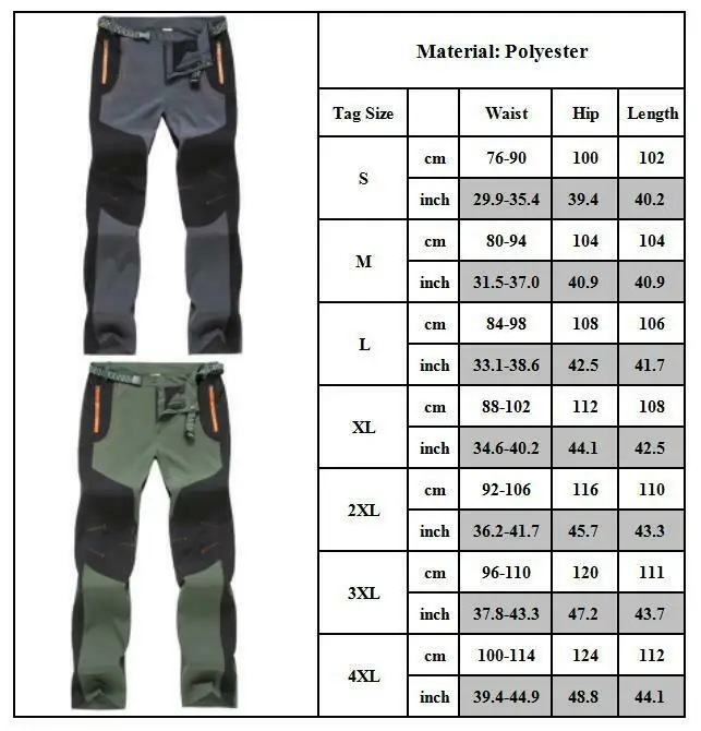 

Unisersal Fashion Men's Soft Shell Outdoor Pants Walking Camping Hikings Sports Trousers Breathables