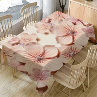 3d cute flower print rectangular tablecloth for table wedding party table cover waterproof anti stain tablecloth partydecoration