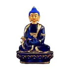 Высококачественный торжественный и цветной глазурь, фармацевт, Будда, изображение, рельеф при стихийных бедствиях, Yanshou, Тибетский буддизм, бесплатная доставка