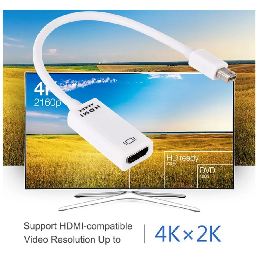 Mini Displayport To HDMI-compatible Cable 4k HD TV Projector Projetor DP 1.4 Display Port Converter For Apple Macbook Air Pro - купить по