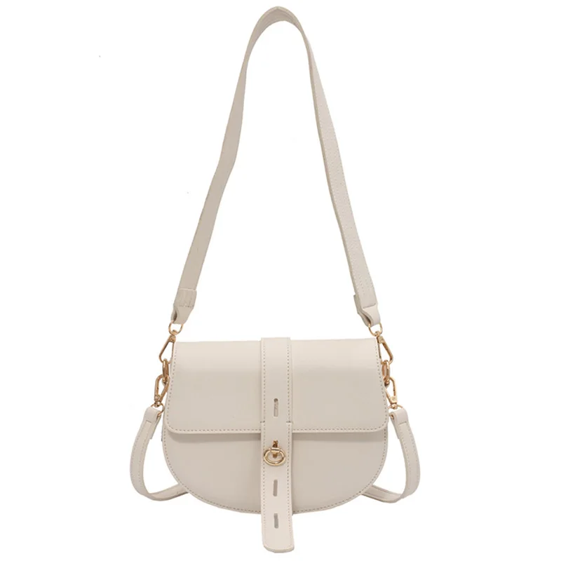 

Niche Design Wide Shoulder Strap High-end Bag Women New Fashion Crossbody Bag Saddle Bag Underarm Bag Dual-use Bag Width: 21.5cm