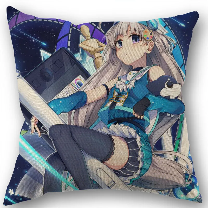 

Anime Girl Pixiv Cushion Pillow Tent,Office,Home Cotton Linen Zippered Pillowcase Family Home Accessories Customizable One Side
