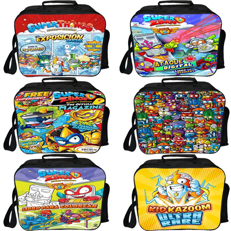 

Students New Super Zings Lunch Bags Insulated Cooler Bags Large Picnic Lunch Box Teens Trips BBQ Meal Food Picnic Storage bags