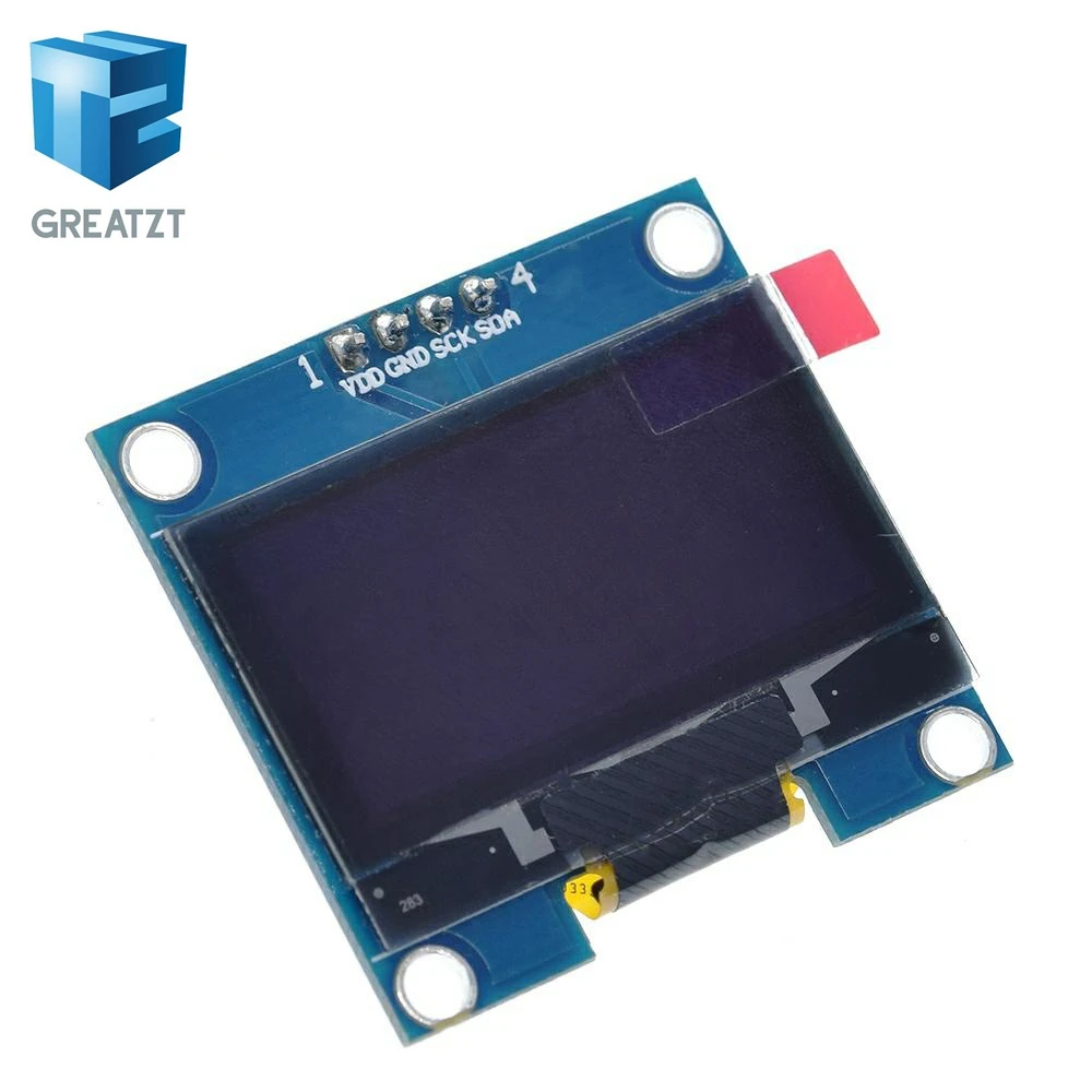 GREATZT 1 шт. 4PIN 1," O светодиодный модуль белый/синий цвет 128X64 1,3 дюймов O светодиодный ЖК-дисплей светодиодный Дисплей модуль 1,3" IIC I2C общаться