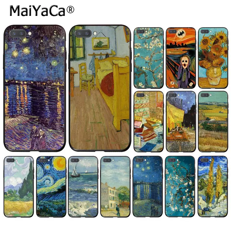 Чехол для телефона MaiYaCa Van Gogh Звездная ночь картина маслом Huawei Honor 8X 9 10 20 Lite 7A 8A 5A 7C