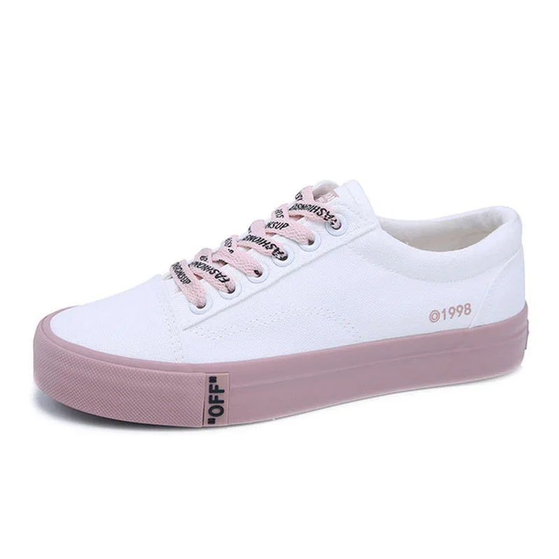 

Natascha Women Sneakers Platform Canvas Shoes Trainers Women Casual Shoes Ladies White Spring Fashion Chaussure Femme Lace-up PU