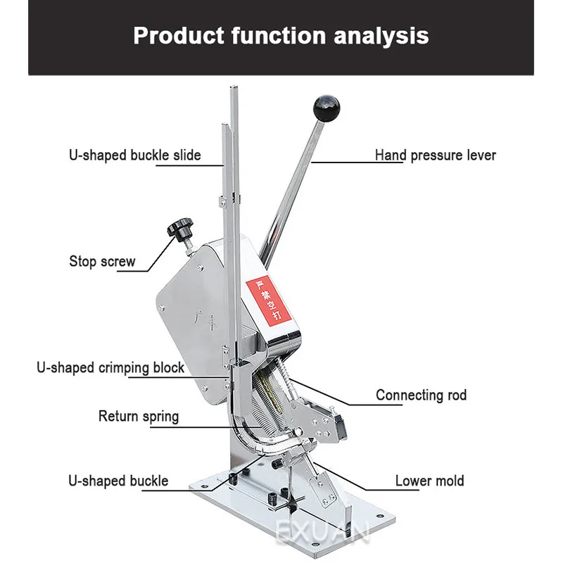 

Ham sausage buckle machine manual sausage U-shaped tie buckle machine supermarket bag packaging machine food sealing machine