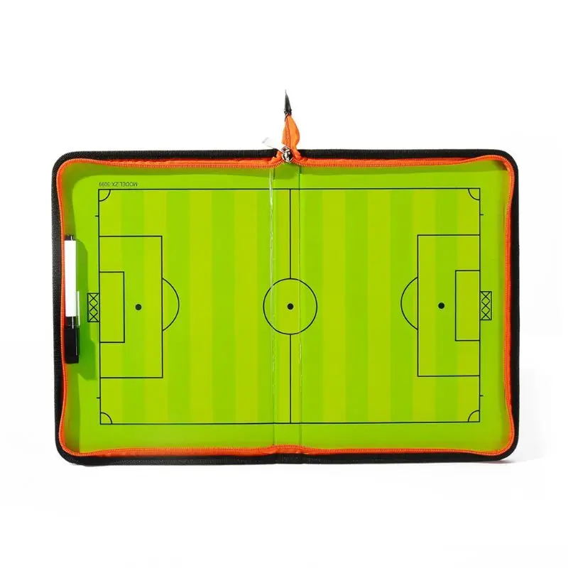 

Football Soccer Magnetic Tactic Coach ClipBoard with Dry Erase Zipper and Marker M5TC