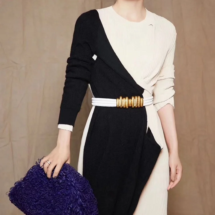2020 new luxury brand feminine charm belt, high quality metal elastic elastic belt, fashion designer girdle women's accessories