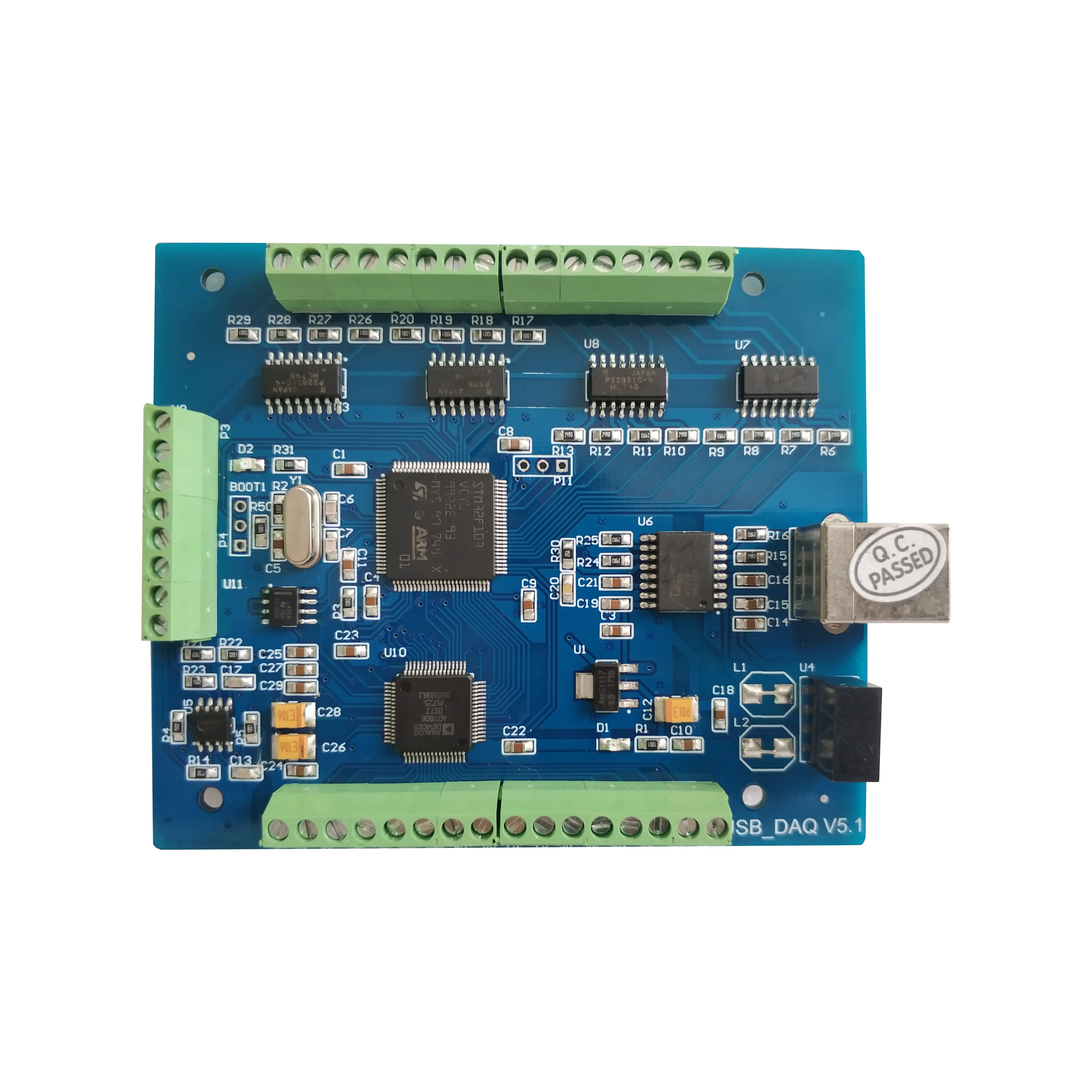 

USB-карта для синхронного захвата данных Labview 16 бит 8-channel 10K, синхронное изолированное Измерение мощности