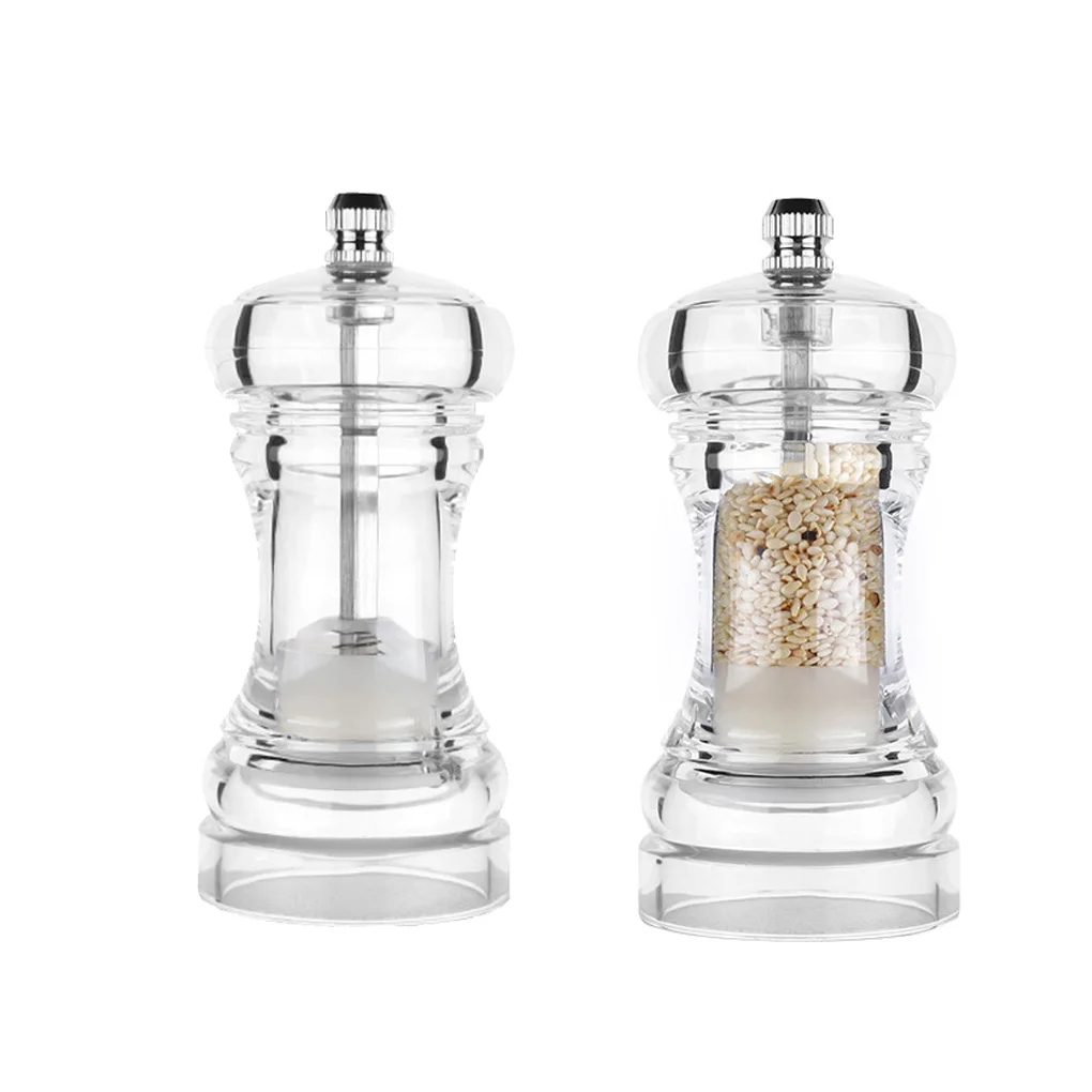 Акриловая мельница для перца акриловые шейкеры соли и регулируемая крупнота