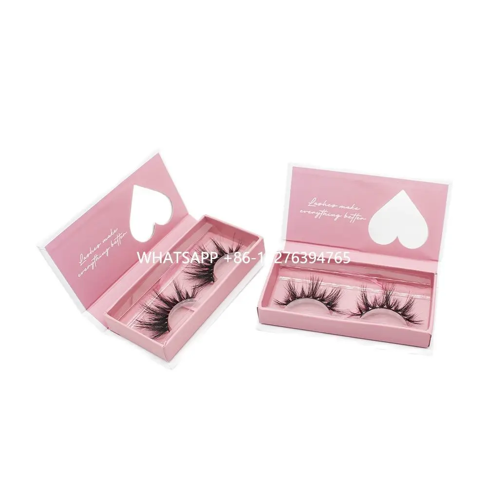 Романтичная коробка для норковых ресниц с окном в форме сердца Индивидуальная