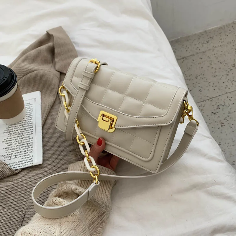 

2021 New Trendy Fashion Ladies All-match Texture Western Style Niche One-shoulder Messenger Bag High-quality Popular Bag Women