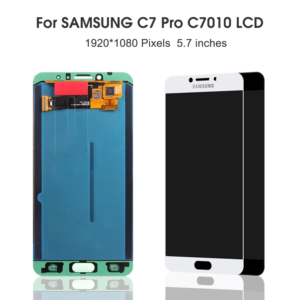 ЖК-дисплей Super AMOLED для Samsung Galaxy C7 Pro C7010 дисплей с сенсорным экраном и дигитайзером