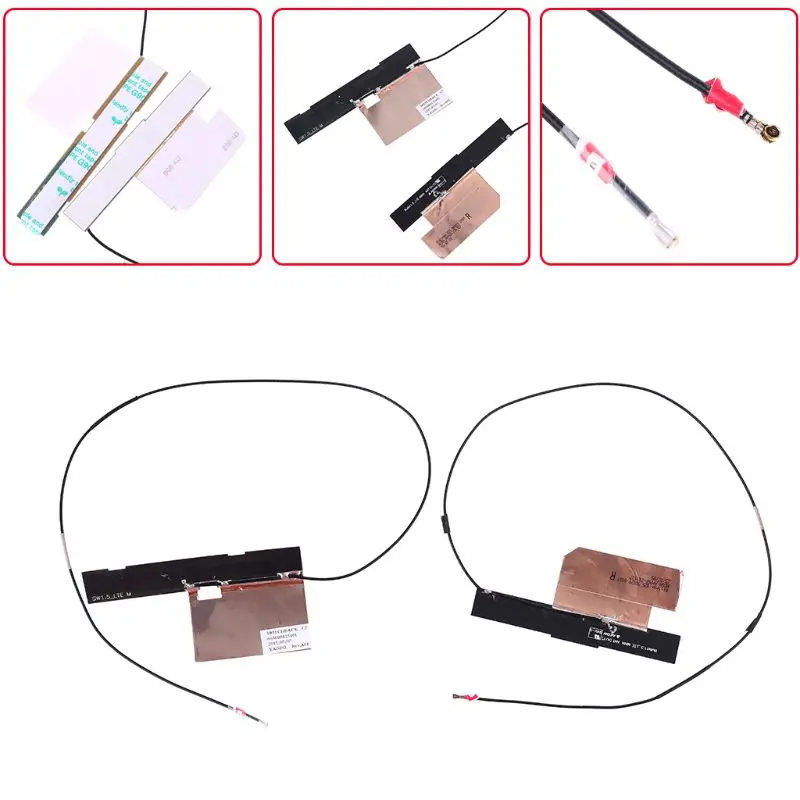 

2PCS/Set Wireless IPEX MHF4 Antenna WiFi Cable Dual Band Laptop Tablet for NGFF M.2
