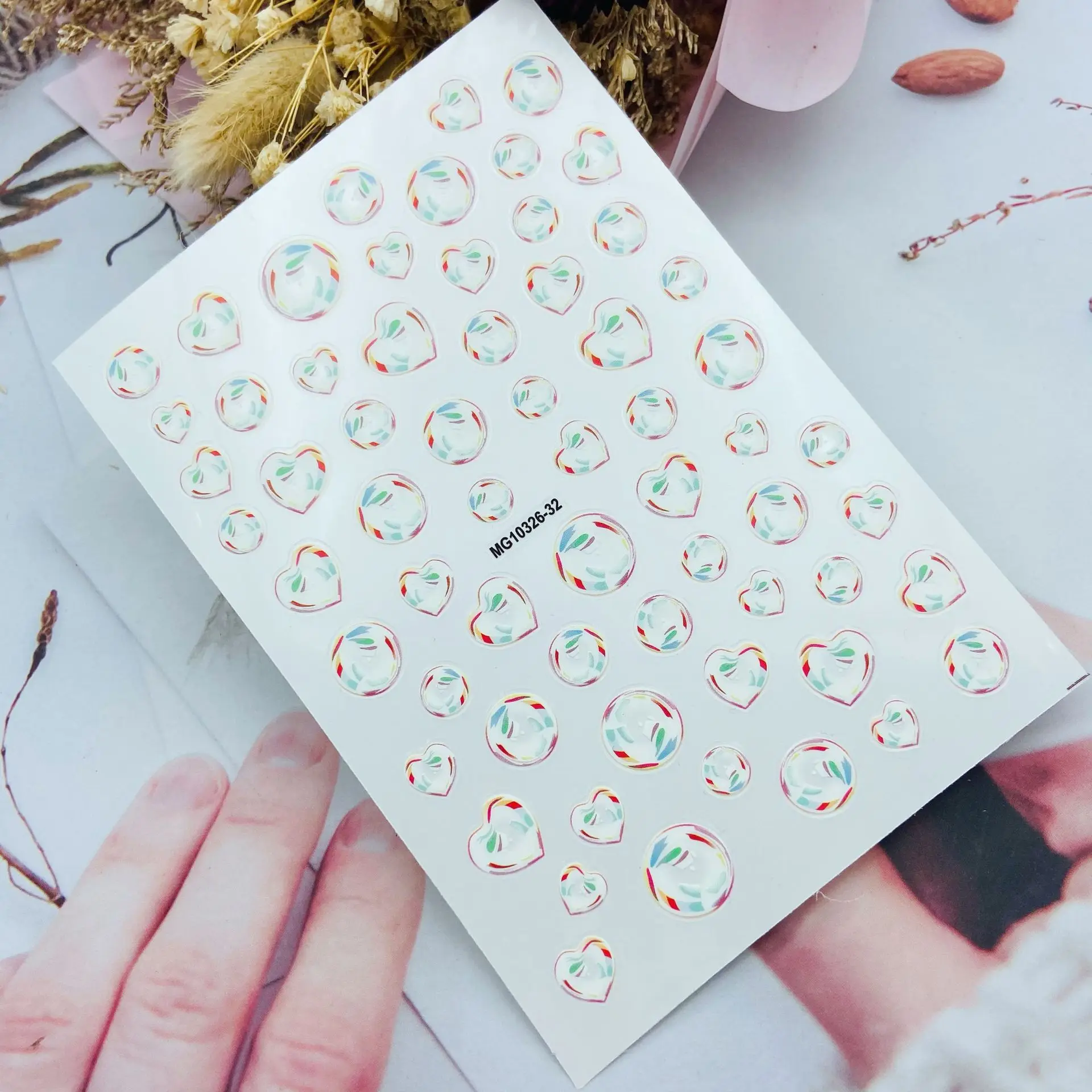 Новое поступление Лидер продаж 3d наклейки для ногтей сделай сам с кубическим