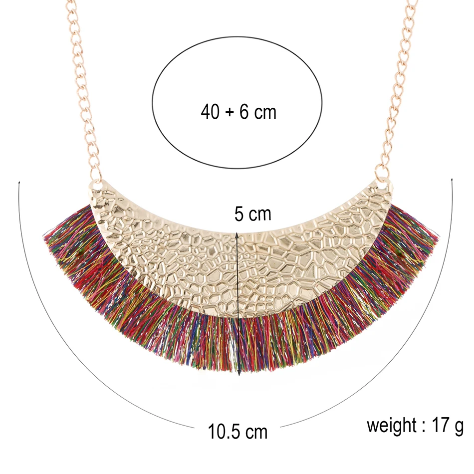 Женское Ожерелье с кисточками для женщин этнический массивные ожерелья и кулоны