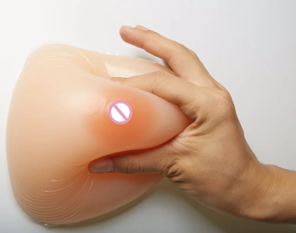 

Self-adhesive Breast Forms 1400g/pair TS/TV Crossdressers Silicone Boobs Mastectomy Triangle Artificial Boobs Realistic Tits