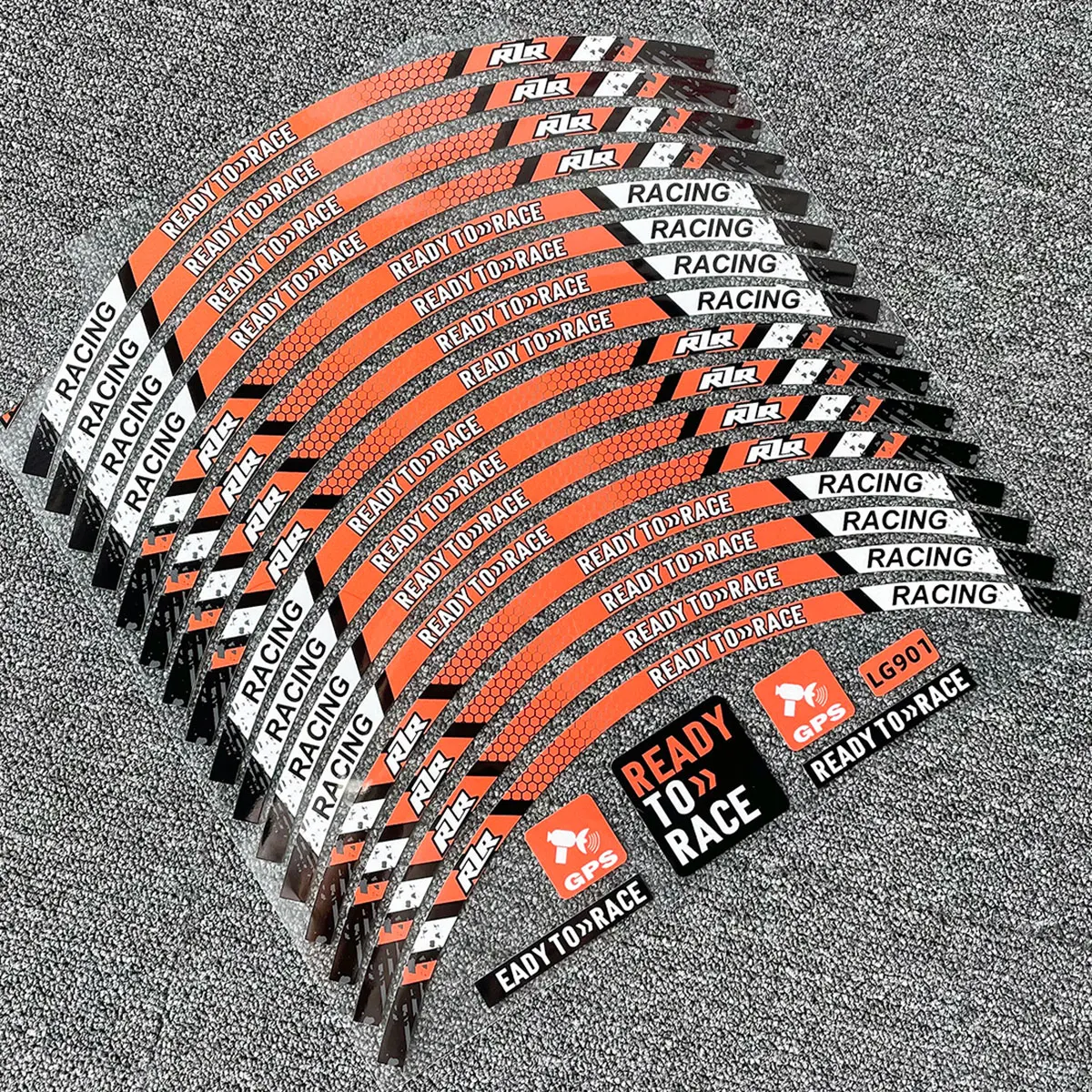 Наклейки на колеса мотоцикла 16 шт. светоотражающие полоски обод автомобиля