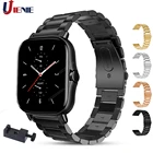 Ремешок из нержавеющей стали для gts2, браслет для Xiaomi Huami Amazfit GTS 2Haylou LS02GTR 42 ммBip Lite, с инструментом