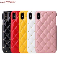 vintage square plaid leather cover for iphone 7 8 plus xs max xr soft silicone leather phone cases for iphone 11 12 13 pro cases