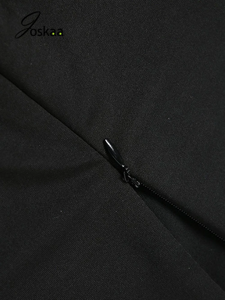 

Joskaa Black Women Jumpsuit Simple Skinny Sheath Long Sleeve Rompers Sexy Overall Streetwear Clothing 2021 Summer Clubwear Cloth